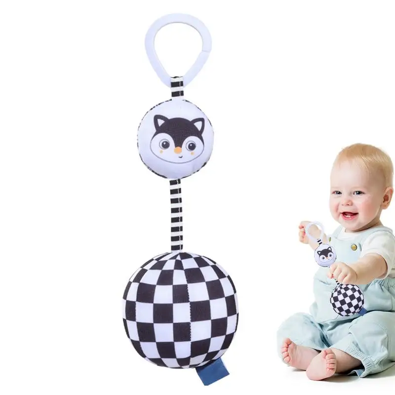 Crib Bell Toy Ball Tracking Toy For Early Childhood Development Hearing And Vision Training Bassinet Toy Adjustable Sensory Play