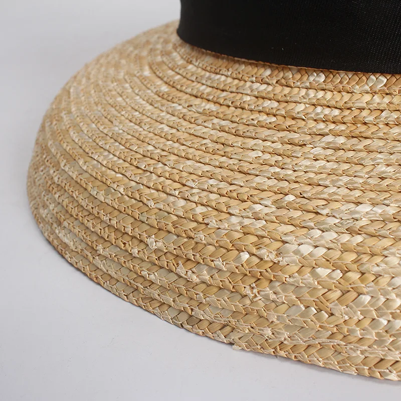 2022 New Fashion Straw Hat Ladies Spring Summer French Elegant Retro Bell Big Brim Hat Versatile Sun Hat Beach Bow Sun Hat