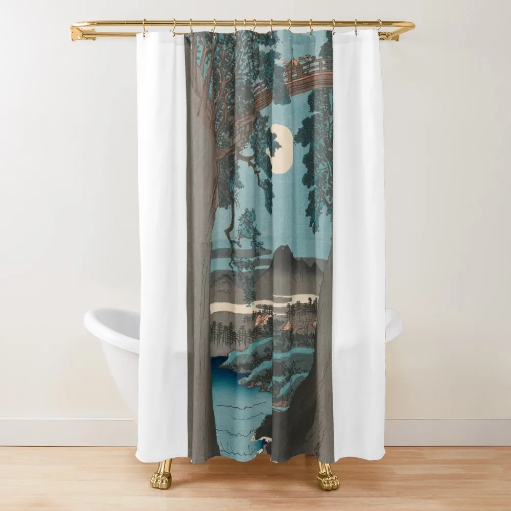 The Monkey Bridge in Kai Province, Utagawa Hiroshige Shower Curtain Bathroom Showers Waterproof Bathroom Shower Curtain