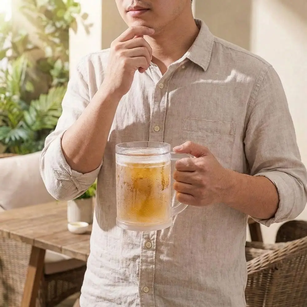 Plastic Cold Drink Chilled Cups Large Capacity Washable Free