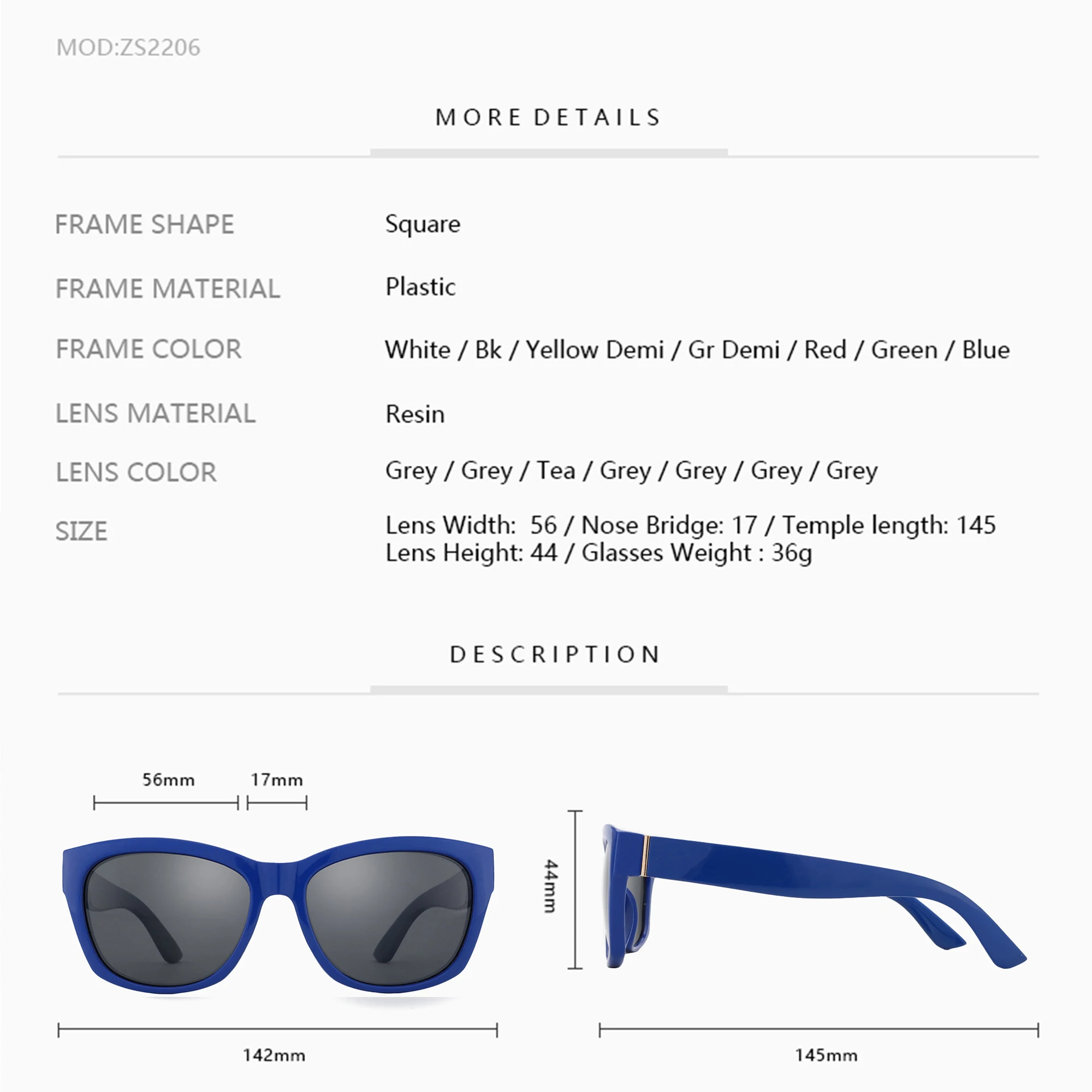 BLUEMOKY Occhiali da sole retrò Cat Eye da donna con lenti polarizzate oversize Protezione UV400 per la guida all'aperto