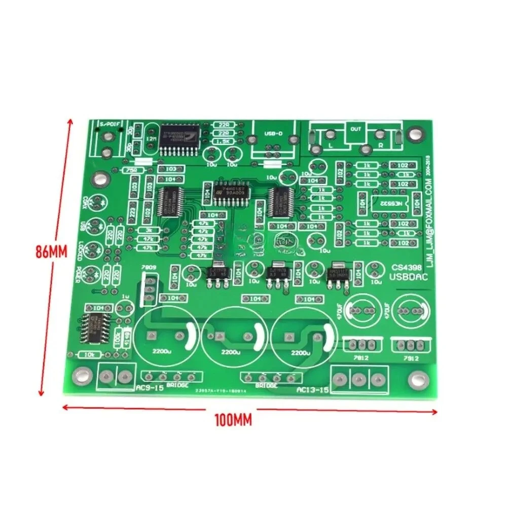 1 шт. CS8416 + CS4398 + CM102S USB ЦАП печатная плата с микросхемой