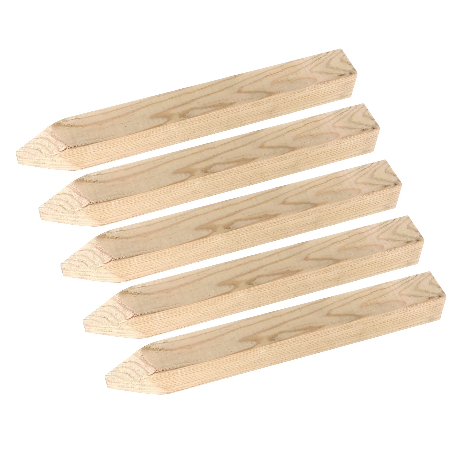 

5Pcs Durable Wooden Stakes Measurement Garden Decoration Multipurpose Safe Use Easy Insert Ground Practical Wooden Stakes