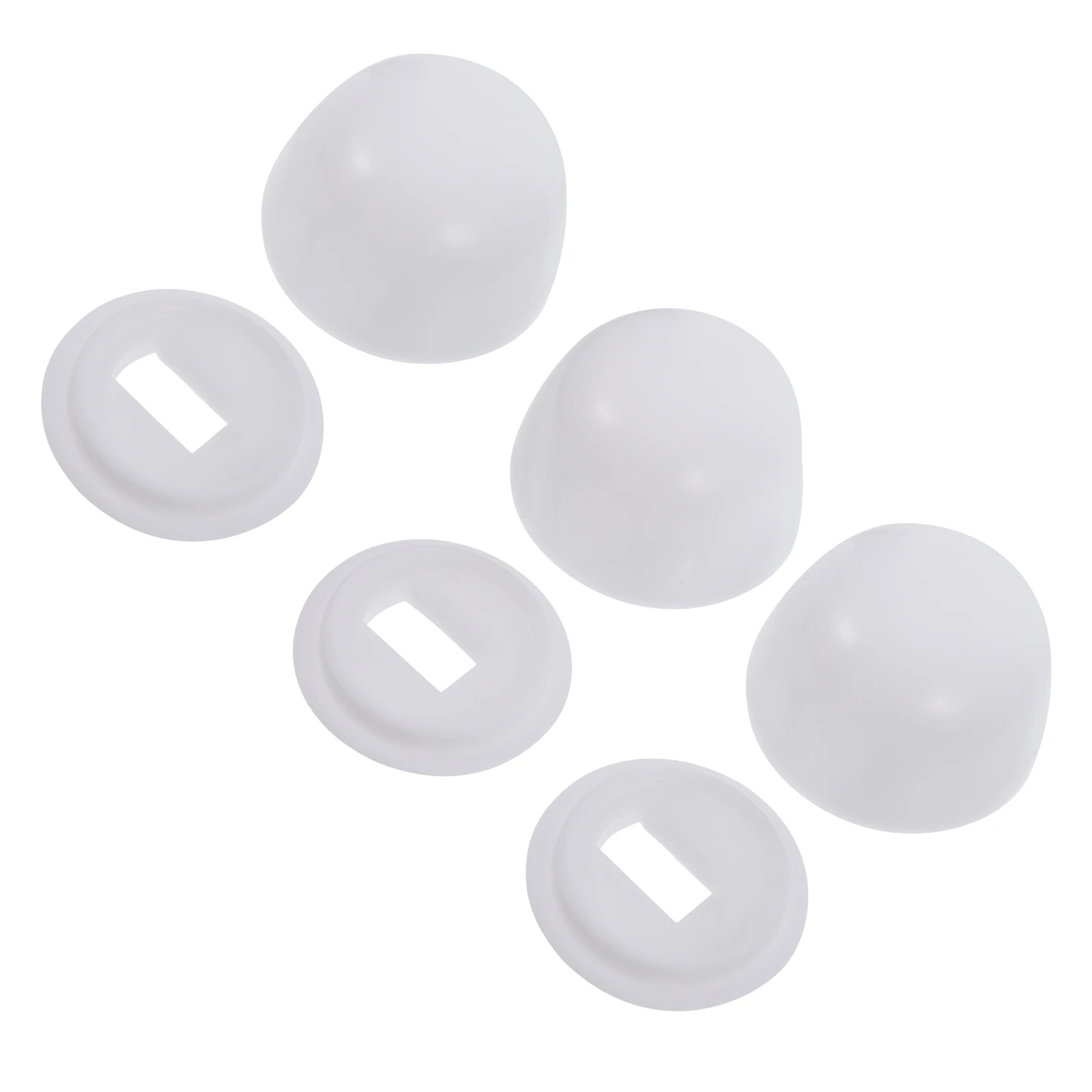 

3 Pair Seat Accessories Floor Bolt Covers Universal Plastic Toilet Bowl Toilet Bolt Cover Installation Hardware