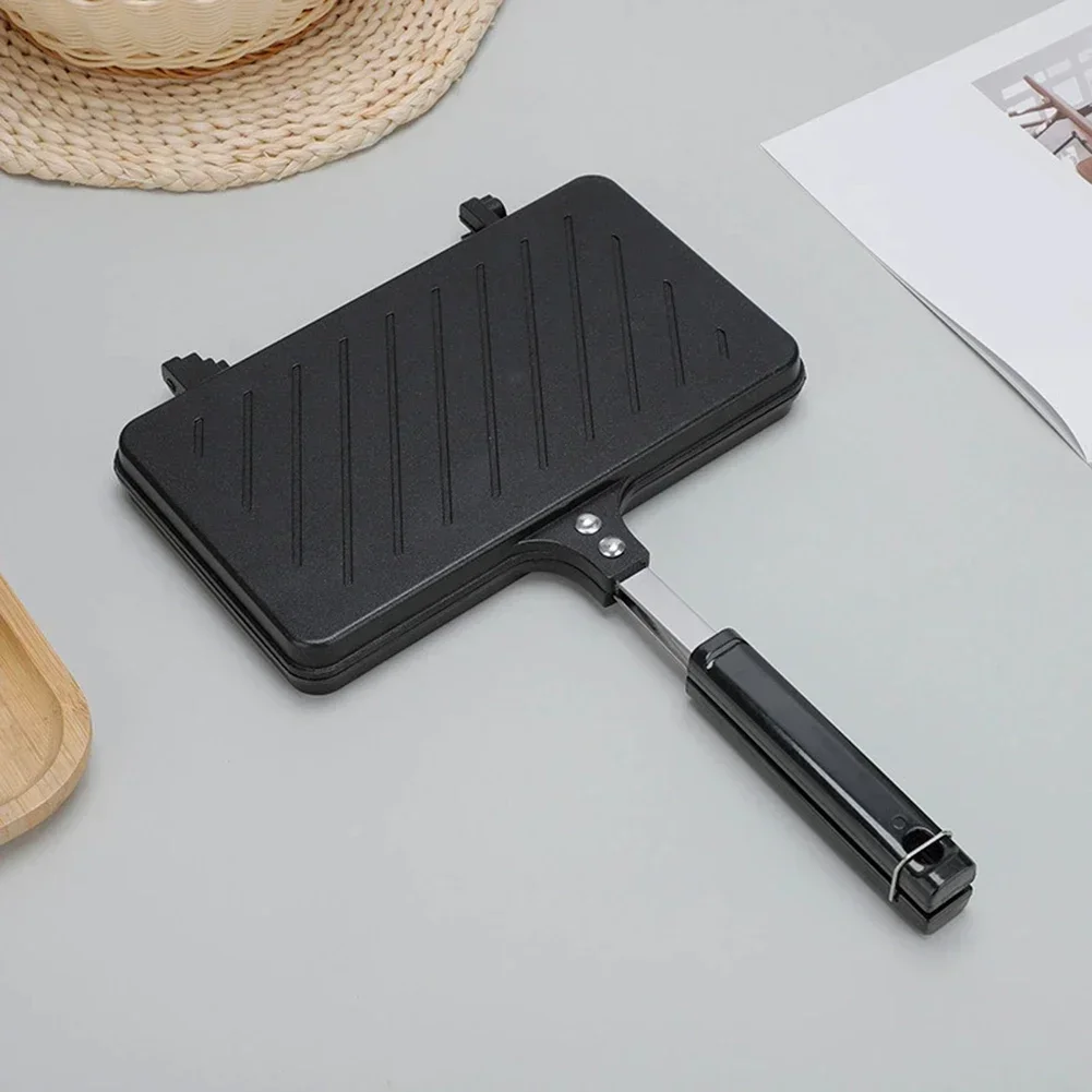 Machine à sandwichs de Camping polyvalente 37x24x4cm, 1 pièce: antiadhésif, chaleur rapide, ustensiles de cuisine faciles à nettoyer, accessoires de cuisine