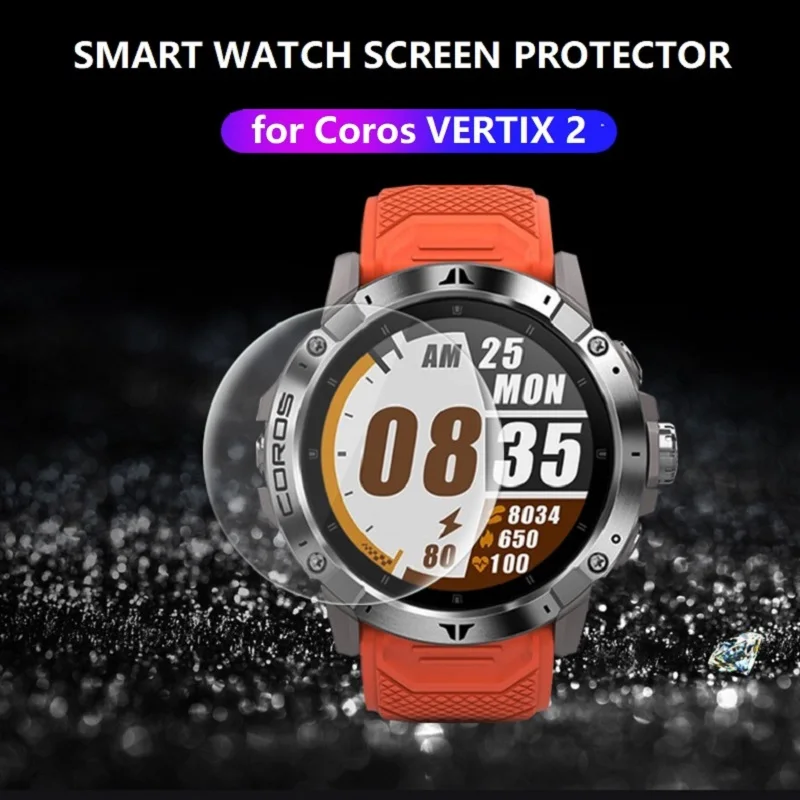 5PCS Smart Watch Screen Protector for Coros Vertix 2 Tempered Glass HD Clear Anti-Shatter Protective Film for Coros Vertix2