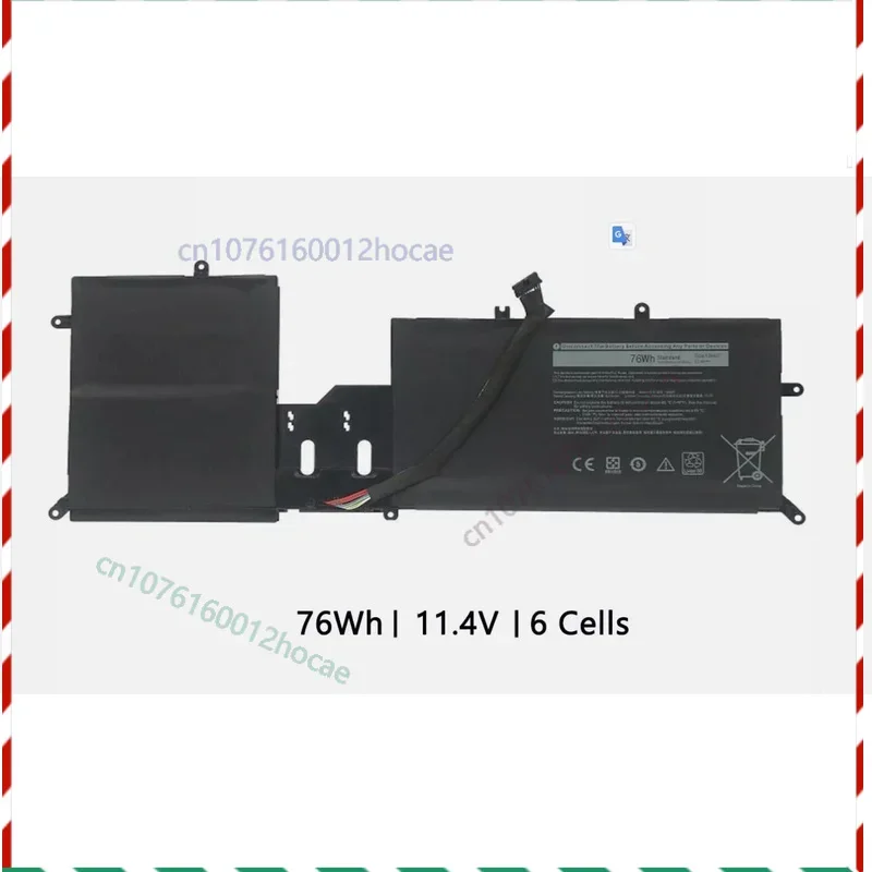 

New 76Wh Y9M6F Battery for Dell Alienware M15 R2 P87F M17 R2 P41E 8K84Y 11.4V Fast ship