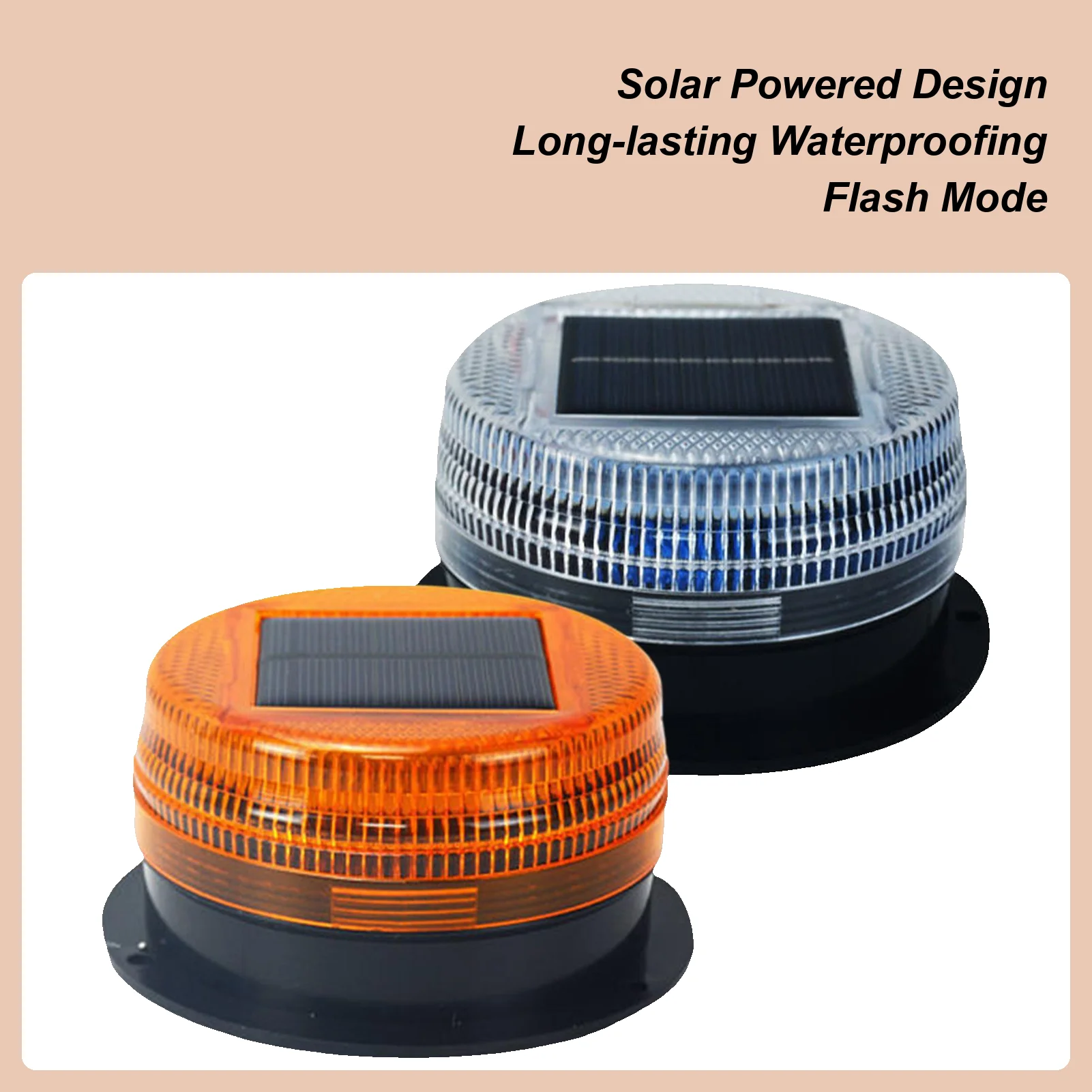Solar Powered Vehicle Warning Light Waterproof Safety Safety Flash Lights Solar Industrial LED Warning Lights With Magnetic Base