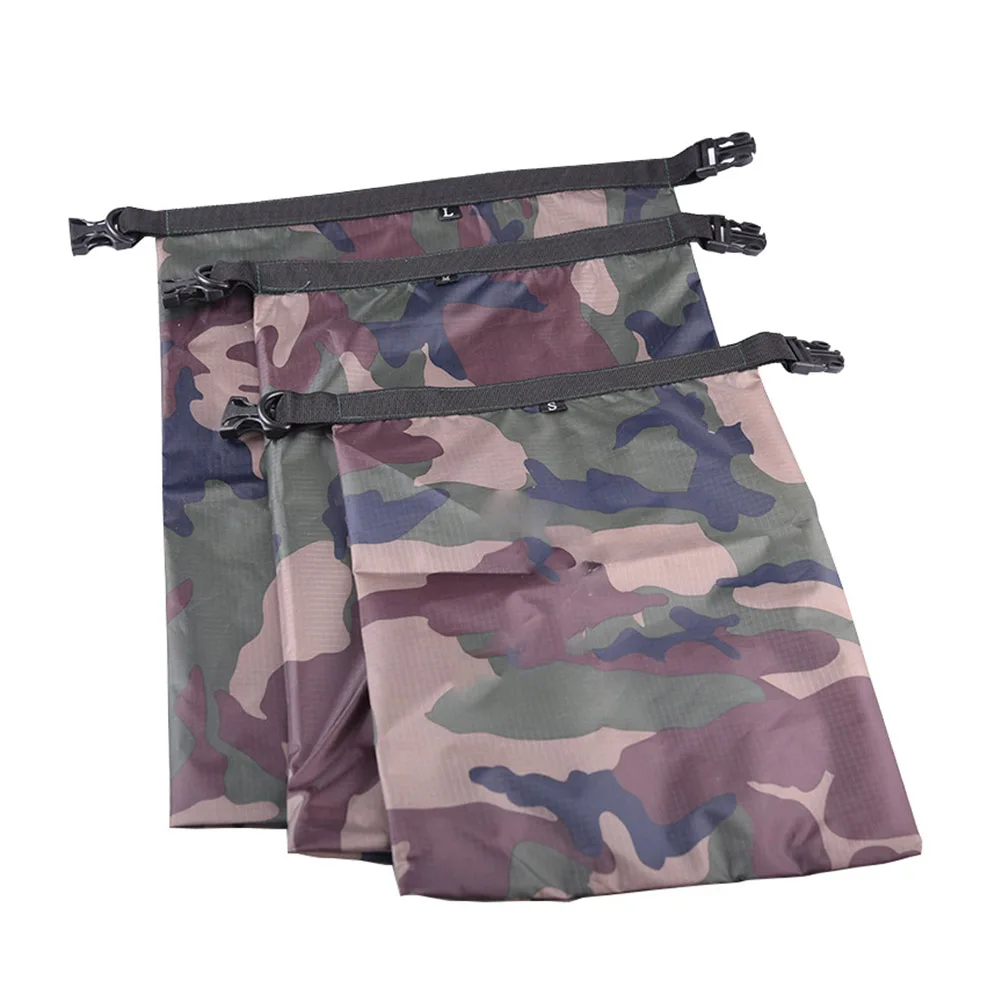 

3 pcs Waterproof Dry Bags Boat Kayak Rafting Storage Compression Bags For Camping Boating Outdoor Camouflage 3L 5L 8L