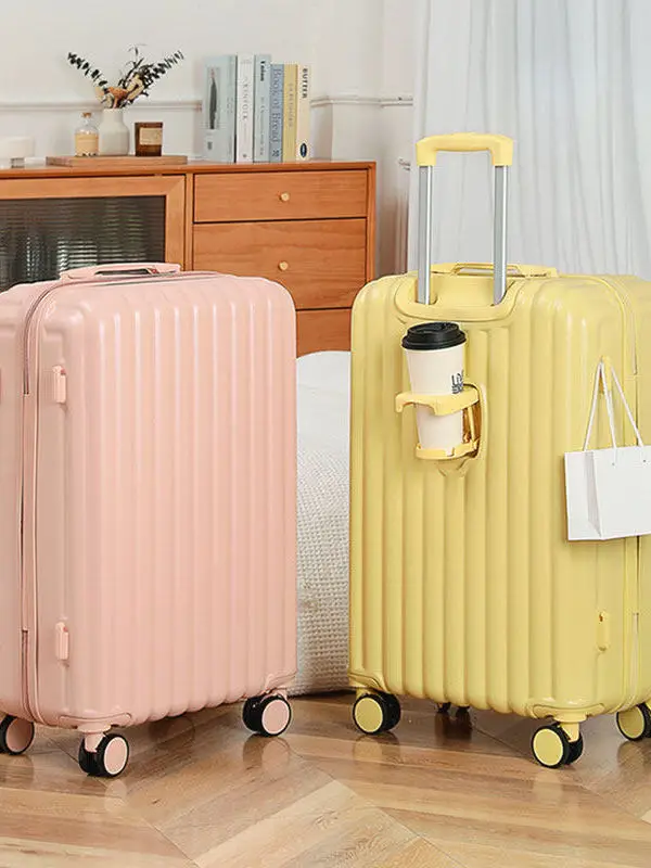 durable-multi-functional-women's-travel-suitcase-with-pull-rod-boarding-password-small-carry-on-leather-suitcase