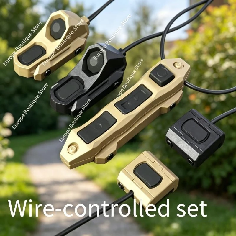 Dual/Triple Control Remote Pressure Switch for OGL PEQ-15, 2.5mm SF Plug for M600 M300 Flashlight, 20mm Rail Airsoft Accessory