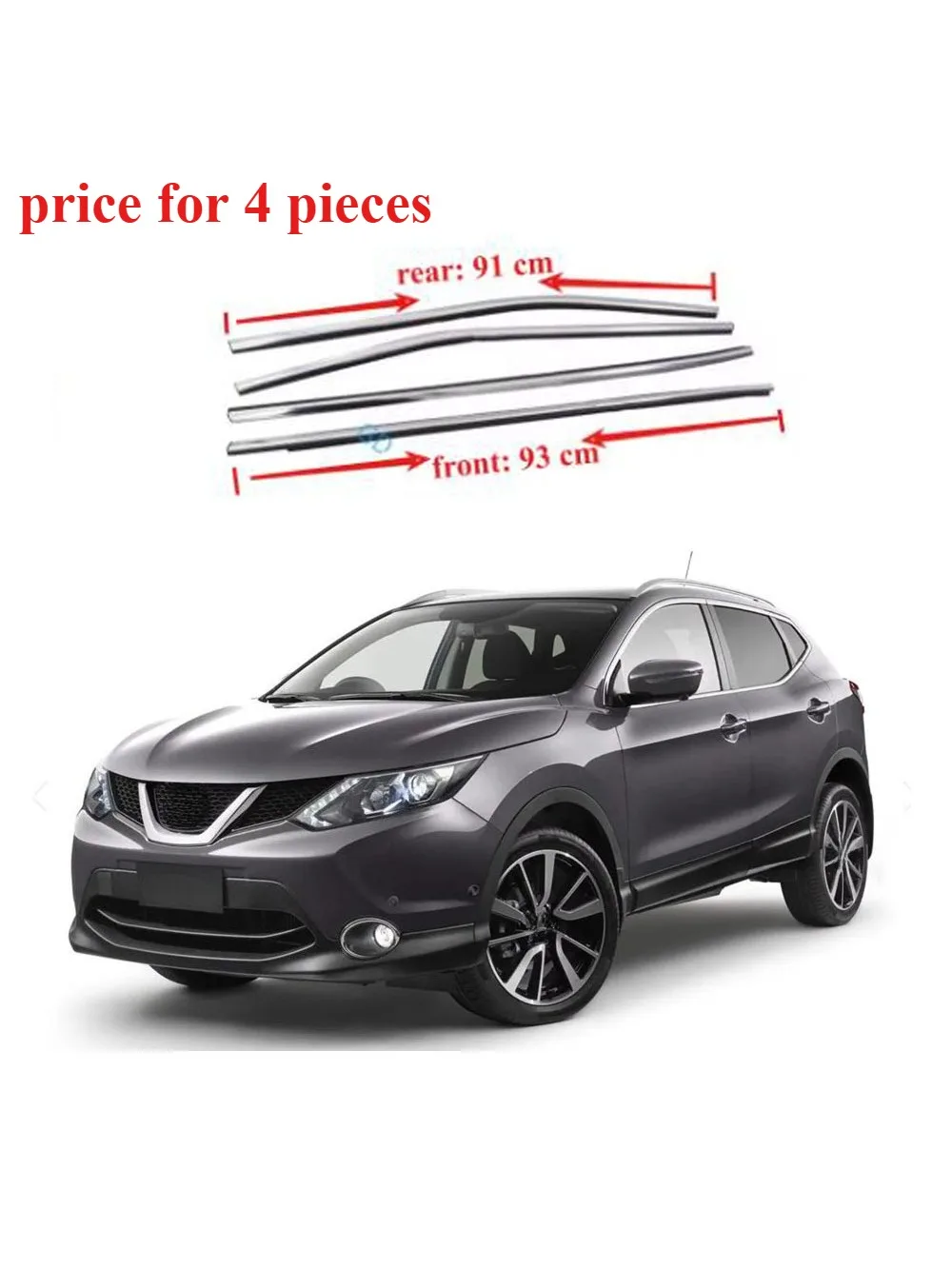 Uszczelka listwy ozdobnej airpl 80821-DF30A do Nissan Qashqai 2015-2020, gumowa uszczelka szyby Qashqai J11, chromowana, 1 sztuka — 2