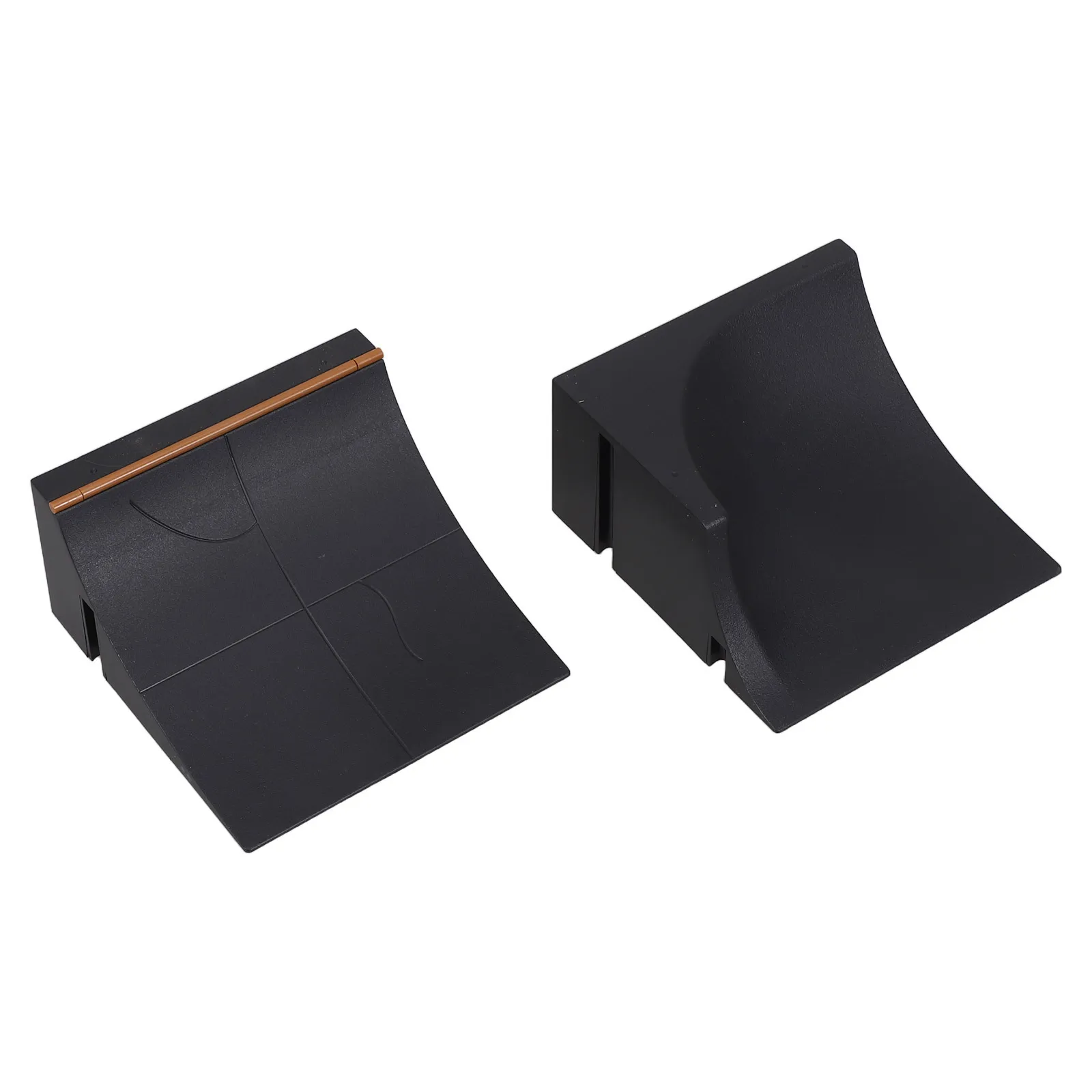 2 stücke Griffbrett Hindernis Requisiten Mini Rampe Kunststoff Tabletop Skate Park Komponenten Indoor Finger Skate Board Training Kicker