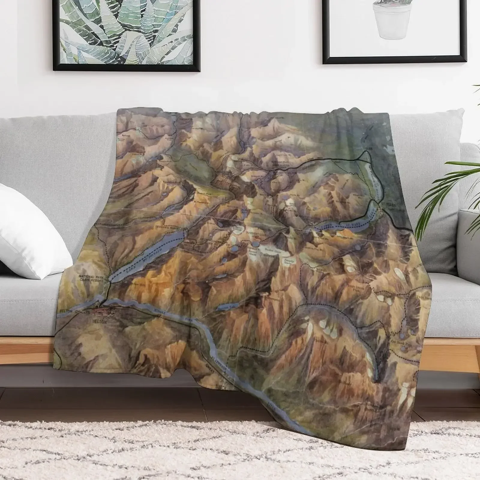 

Vintage Glacier National Park Map (1914) Throw Blanket christmas decoration Travel Luxury Throw Tourist Blankets