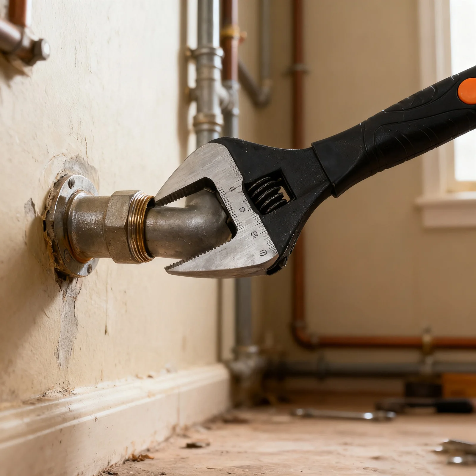 

6-дюймовый разводной ключ, ультра широкая челюсть для сантехники, автомобильные задачи, противоскользящая ручка, супертонкий профиль, двойная шкала, метрическая SAE