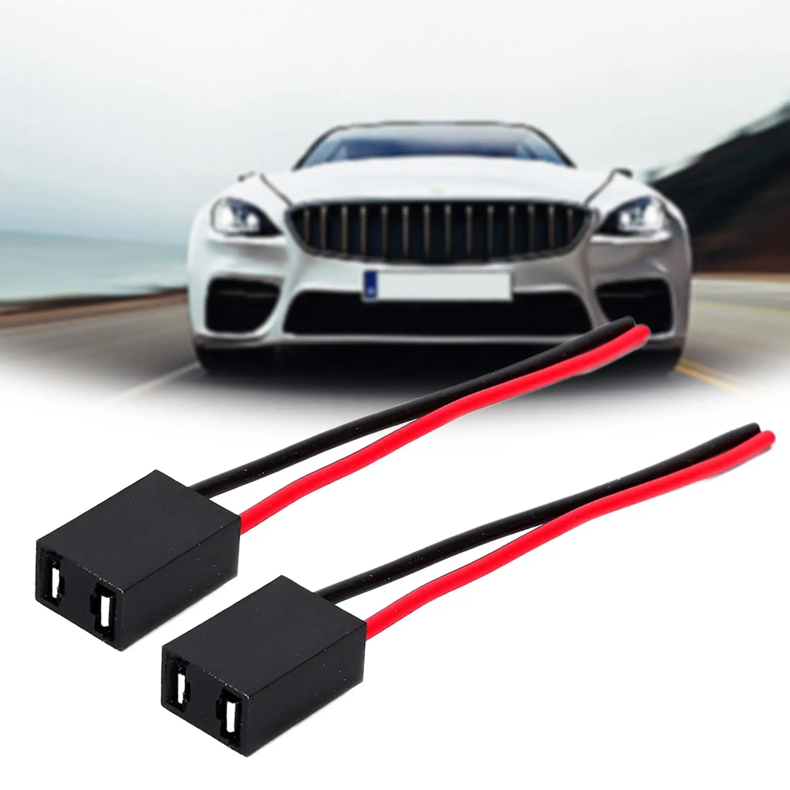 2Pcs H7 Female Wire Connector Pigtail Wiring Harness Socket LED Headlight Socket Wiring Harness for Vehicles Fog Lights Use