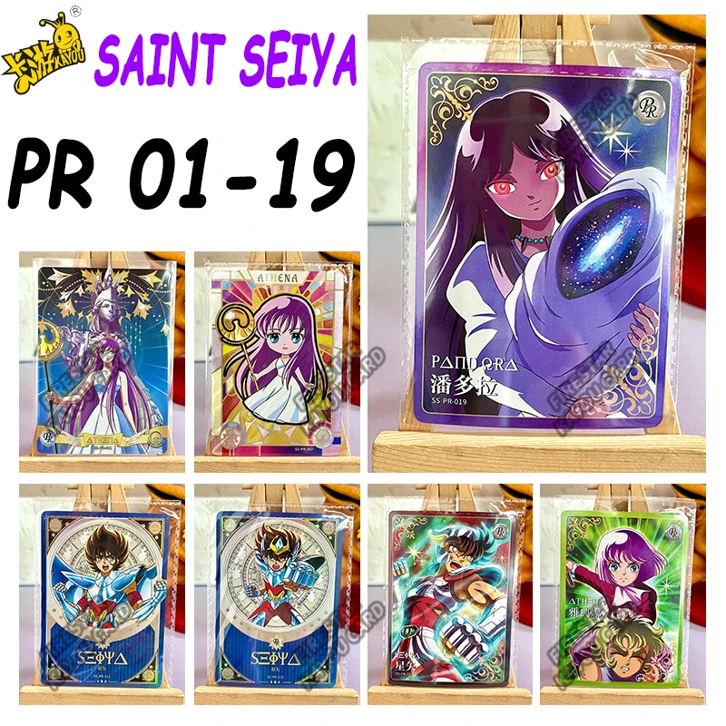 KAYOU Saint Seiya Card PR 01-19 Series 2 3 Saori Kido Panda Holy Cloak Awake Athena Anime Collection Card Kids Toy Gift