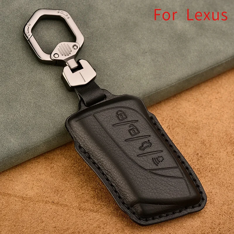 Genuine Leather remote key case cover 4 buttons for Lexus ES UX NX LC500 ux200 ES350 ux200 ls500 ls500h LC500h ES300h