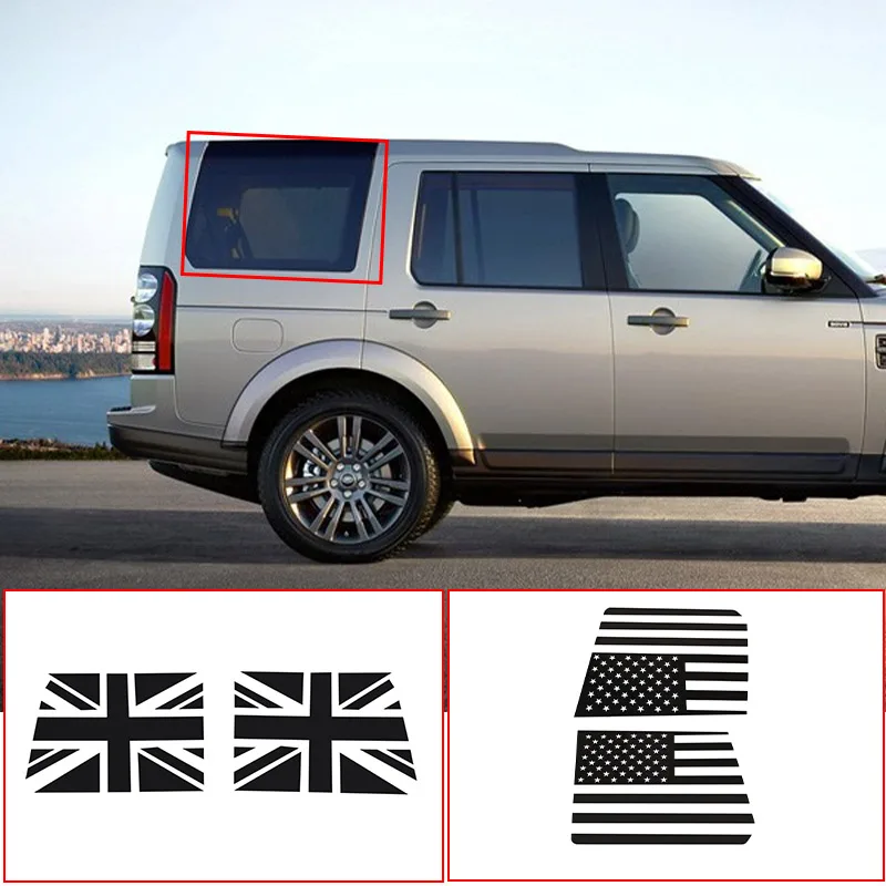 

Для Land Rover Discovery 3 LR3 для Discovery 4 LR4 2004-2016, внешняя наклейка на стекло заднего бокового окна автомобиля, автомобильные аксессуары