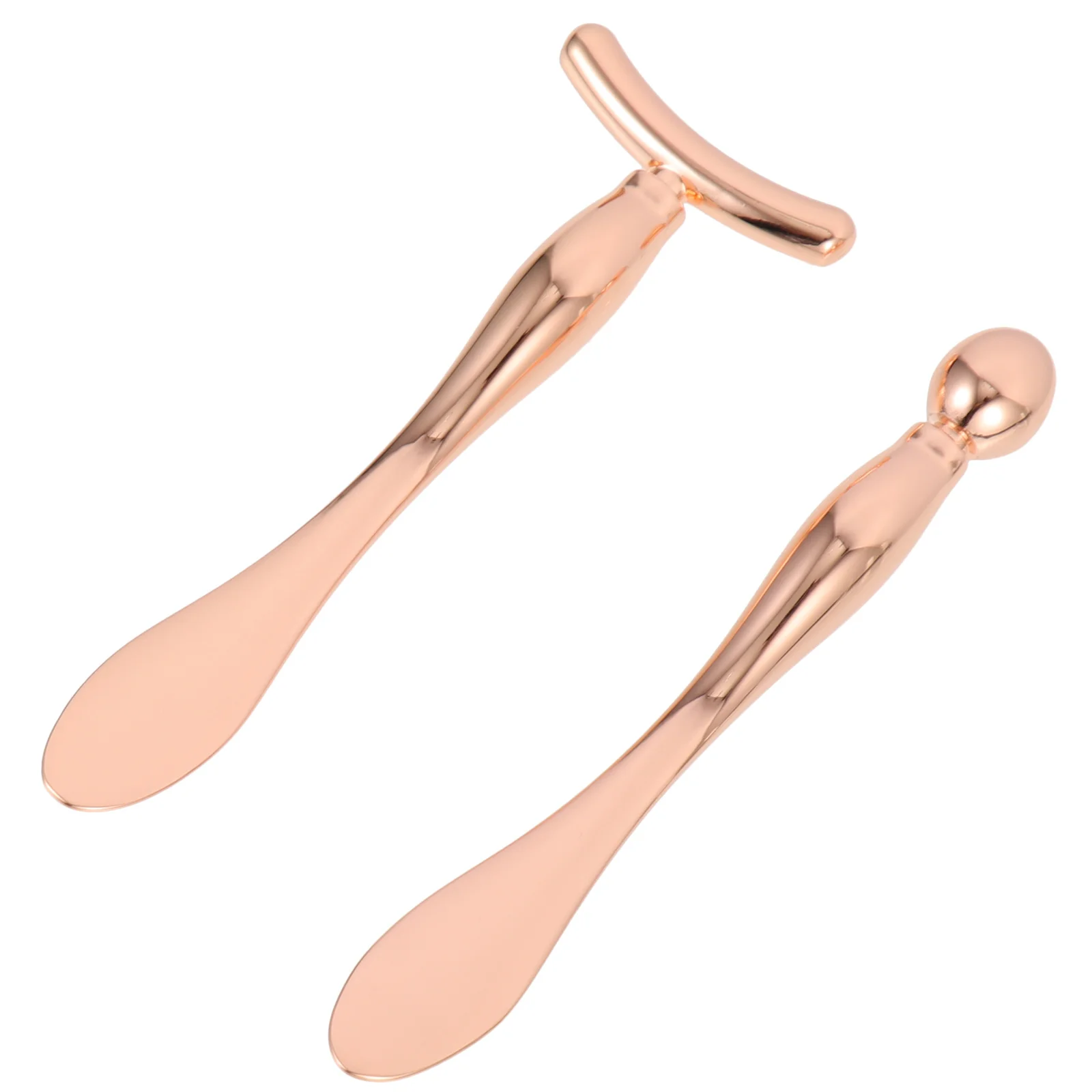 

2 шт. Т-образный крем-карандаш, набор аппликаторов для ухода за цинковым сплавом для массажа глаз, анти-пуховой валик для глаз, инструмент для скульптуры лица, красота