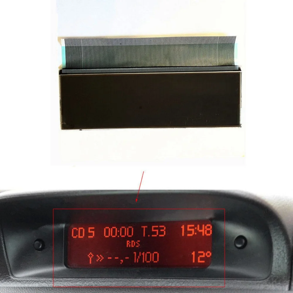 

Instrument Cluster LCD Display for Peugeot 206/307 & Citroen Dashboard Screen Replacement, Plug-and-Play Fit