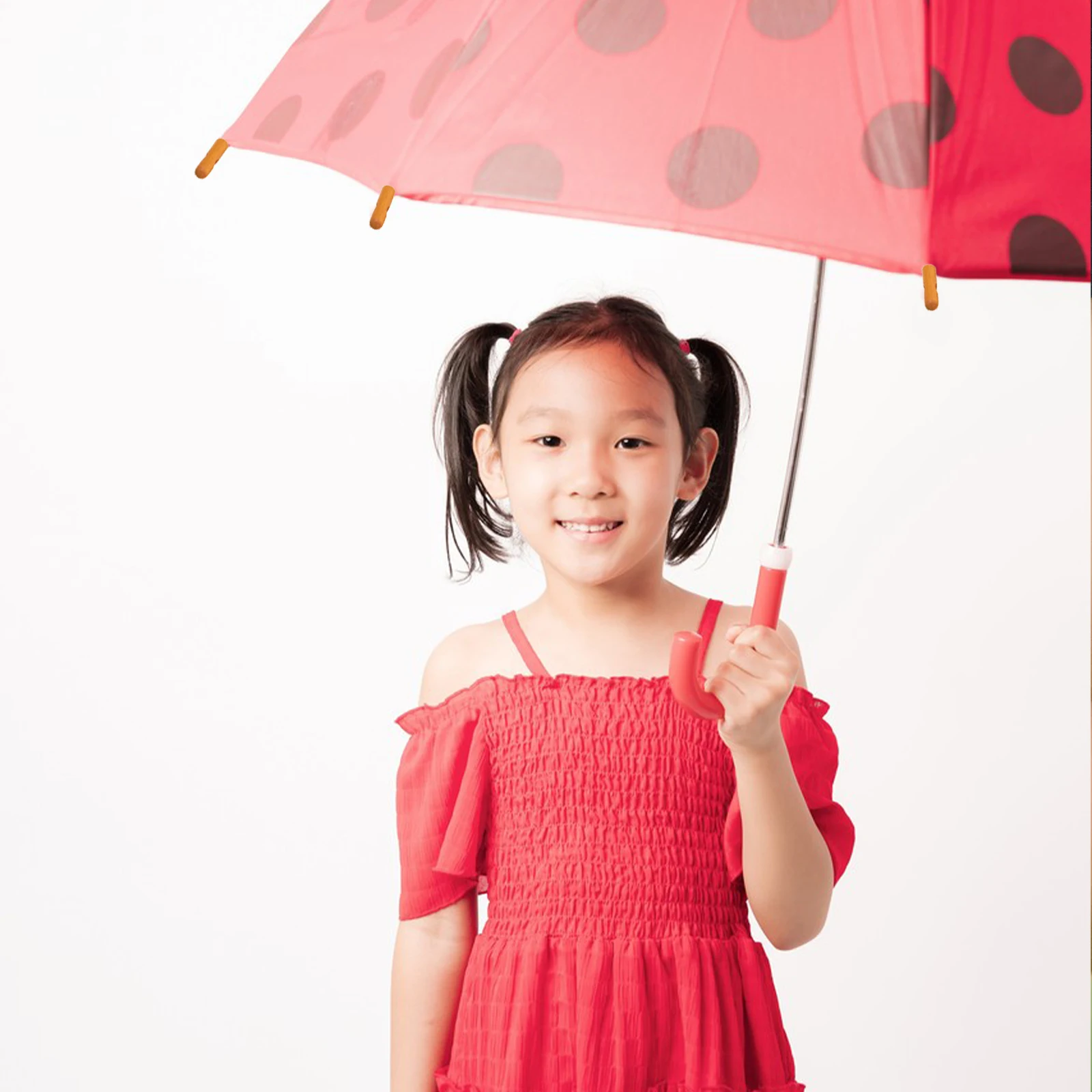 

10Pcs Children Umbrella Tail Beads Repair Kit Wooden Bone Cover Long Handle Sun Protection Umbrella Replacement