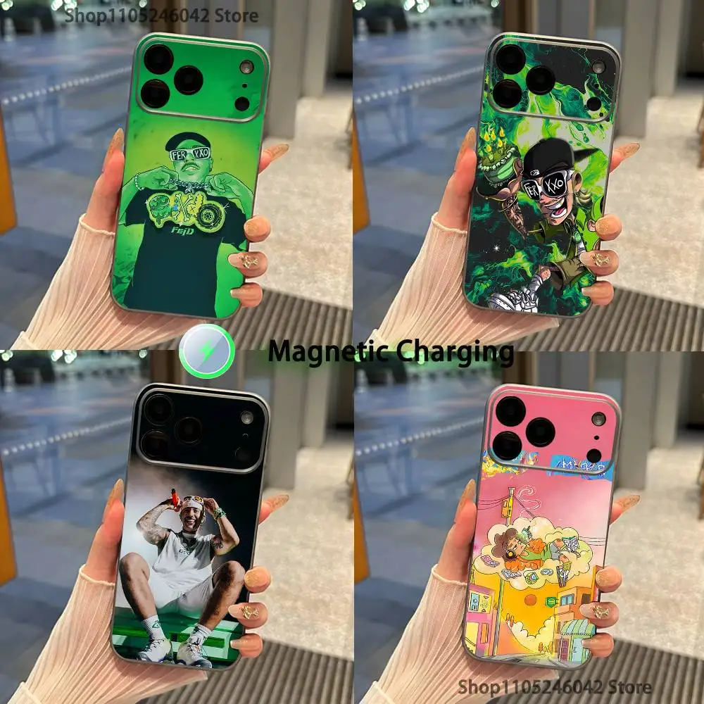 

Feid Ferxxo SIXDO MOR Transparent gray Phone Case For iPhone 17,16,15,14,13,12,11,Pro,Max,Plus Magnetic Wireless Charging