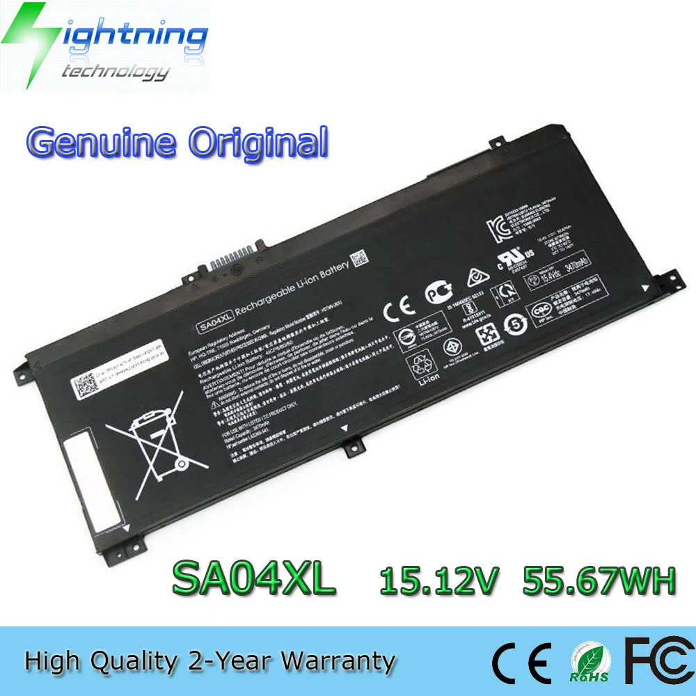 New Genuine Original SA04XL 15.12V 55.67Wh Laptop Battery for HP ENVY X360 15-DR Series L43248-AC2 L43267-005