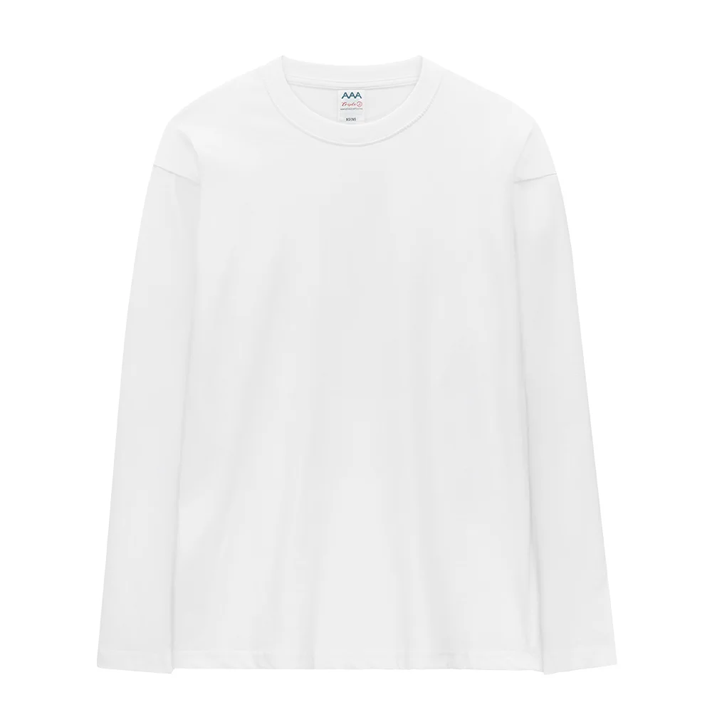 [مجموعة مكونة من قطعتين مختلفة] تي شيرت داخلي بأكمام طويلة بطبقات من القطن الخالص للجنسين بسعر خاص