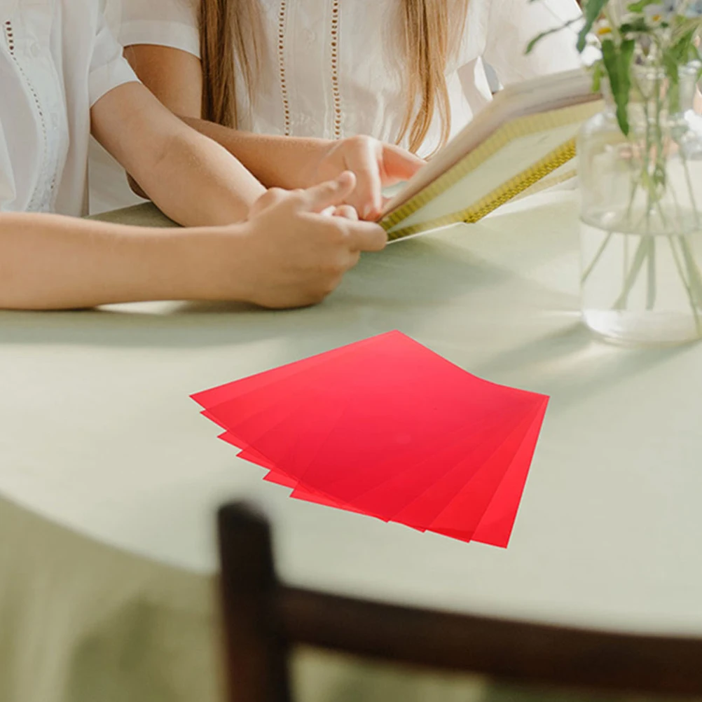 

5 Sheets Color Correction PVC Film Transparent Plates Lighting Effects Photography Gels Classroom Filters