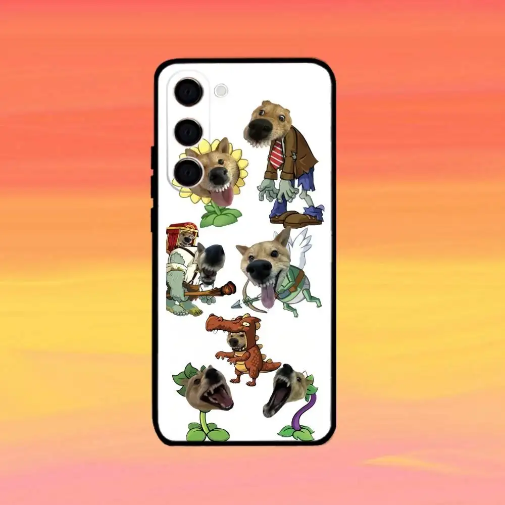 Śmieszne etui na telefon z psem Shiba Inu dla Samsung Galaxy A73, A72, A71, A70, A53, A52, A51 i innych modeli, miękka czarna obudowa.