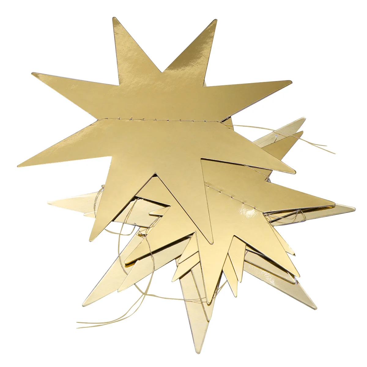 

2Pcs Hanging Banner Golden Decorative Party Garland Star Pendant Perfect for Wall Window Tree Indoor Outdoor