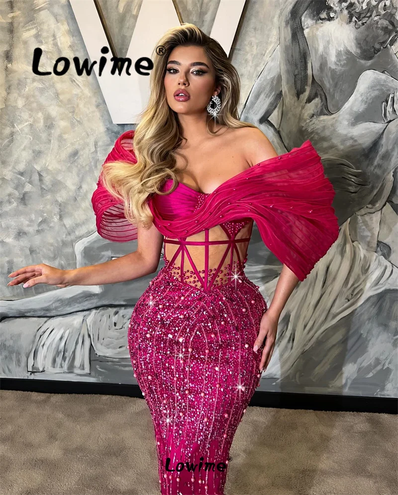 Off The Shoulder Prom Dress Mermaid Evening Gowns 2024 Sexy Celebrity Dresses Women Party Engagement Gown Dresses Robe De Soiree