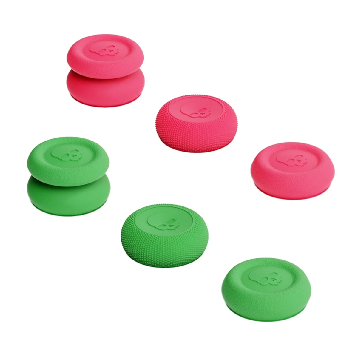 6pcs Thumb Grip Set Joystick Cap Thumbstick Cover for PS4 PS5 PRO PlayStation 5 Controller Pink Green