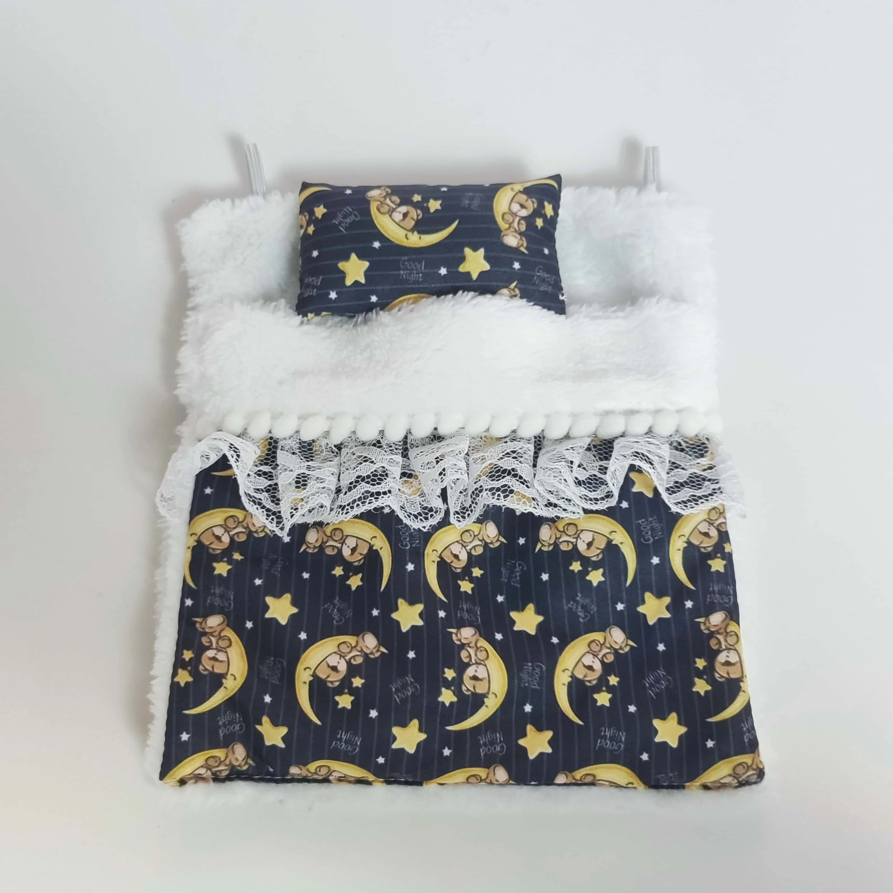 Ropa Labubu For 15/17cm Labubu Doll Quilt and Pajama Set Three-piece Set Cosy Baby Bed Home Warmth Toy Girl Gift