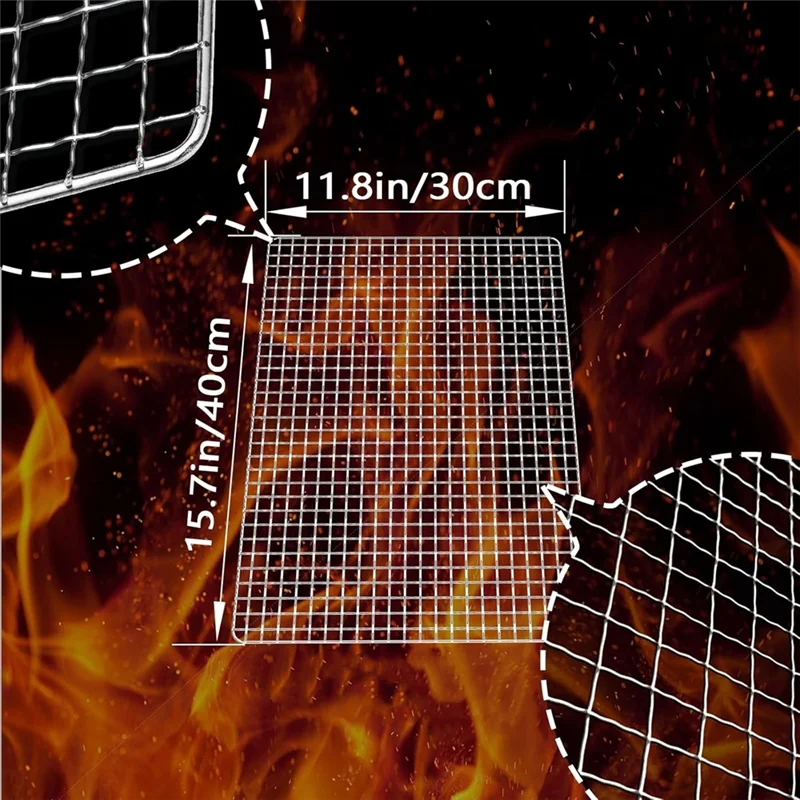 

ABMS-Grill Topper,Disposable Grill Grates,10Pcs 11.8X15.7In Baking Rack Replacement,BBQ Accessories For Outdoor Smoker Grills