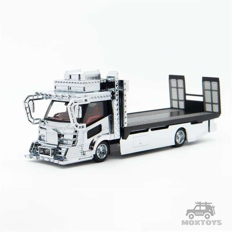 Micro Turbo 1:64 Dekotora Wing Custom / Flatbed Tow Truck electrosilvering limited999 Diecast Model Car