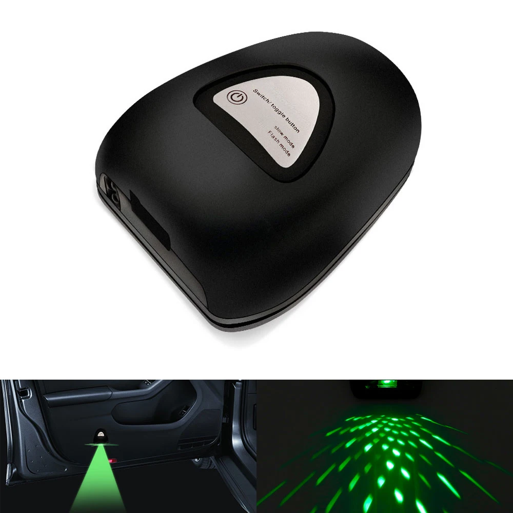 1set Multi-mode Automotive Laser Dynamic Welcome Light Car Decoration Floor Light for Cars Motorcycles and Electric Vehicles