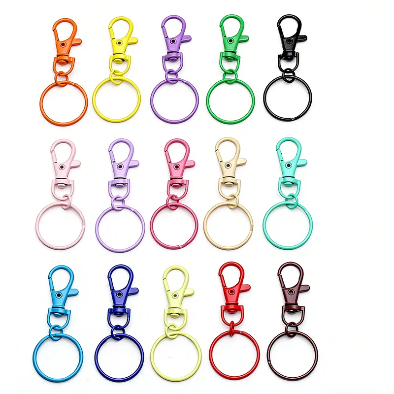 5/10 stücke Bunte Schlüsselring Karabiner Haken Mit Verstellbarer Schnalle Für Die Herstellung Von Schlüsselbund DIY Taschen Puppe Haken Schmuck zubehör – Detail 7