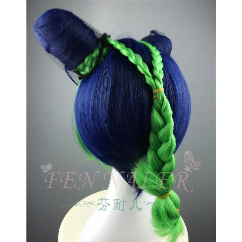 Невероятный Джоджо, невероятный ветер, приключение, парик с золотым ветром, косплей, Джолин Куджо, куджо, зеленые плетеные булочки, Джодзё, без кимэ, в бочке