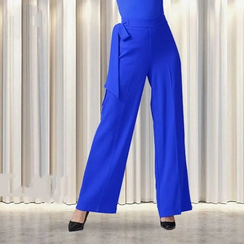 New Spring Summer Trousers Wide Leg Pants Women\'s High Waist Modern Dance Ballroom Dance Latin Dance Ballroom Dance Casual Pants