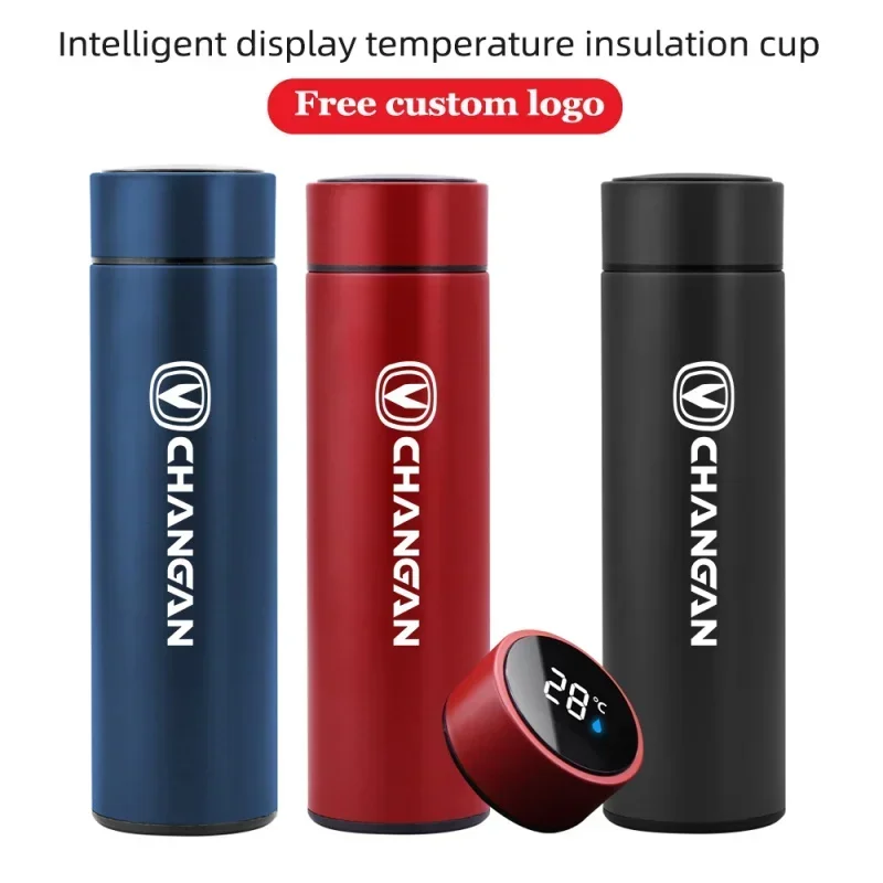 Car 500ml Intelligent Temperature Display Insulating Cup For Changan CS35 X5 X7 Plus CS85 Aslvin CS75 CS95 CS70 Raeton CS55 Eado