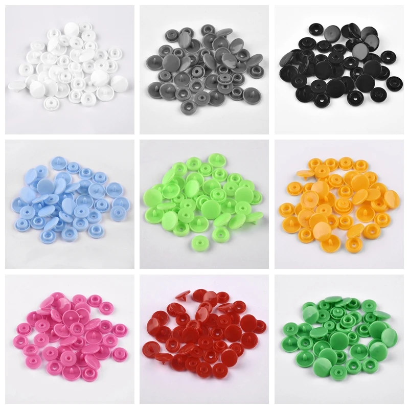 20pcs Round Plastic Snaps Button Press Stud Fasteners For Baby Clothes Clips Quilt Cover Sheet Coat Button Garment Accessories