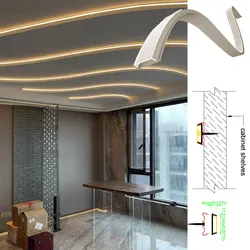 Silikonowe osłona rury Neon LED 17x4mm (5 szt.) 0.5m-tworzą ciepłą i zachęcającą atmosferę dzięki temu eleganckiemu lampowi LED