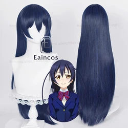 Anime Love Live! Umi Sonoda Cosplay Wig Sonoda Umi 80cm Long Blue Black Wigs Heat Resistant Synthetic Hair