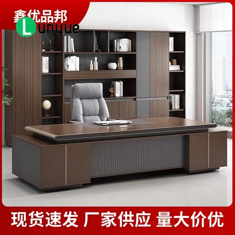 Luxury High-End Painted Executive Desk Simple Modern Boss Table for President Office Computer Workstation Durable Furniture