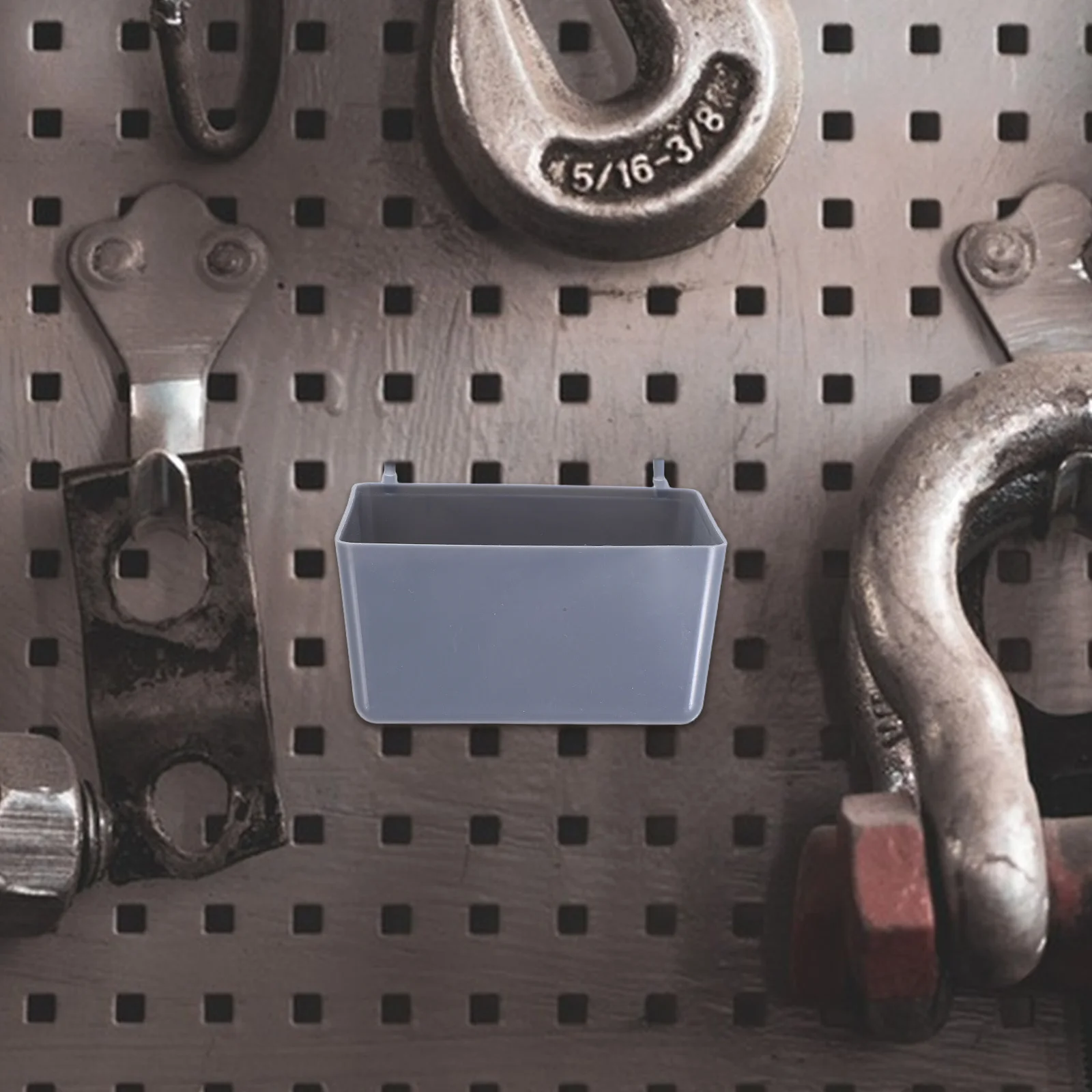 

1Set Pegboard Hooks Organizer Heavy Duty Metal Hanging Rack Plastic Storage Bin Garage Wall Tool Holder Peg Board Tool