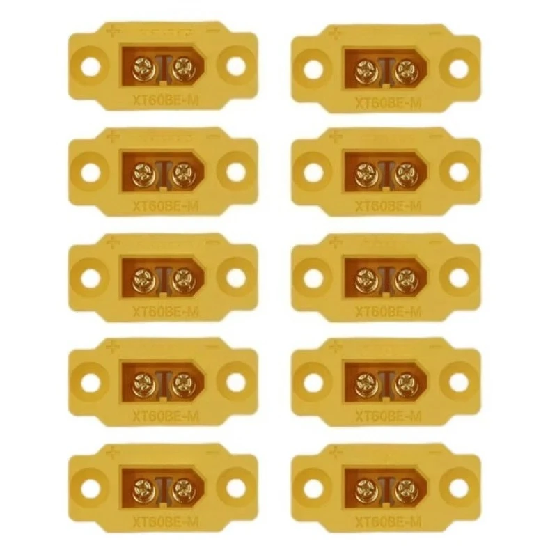 10PCS XT60BE-M Connector with Fixing Seat Mountable Male Plug Suitable for XT60 Series Connectors for Drone RC Model Accessories