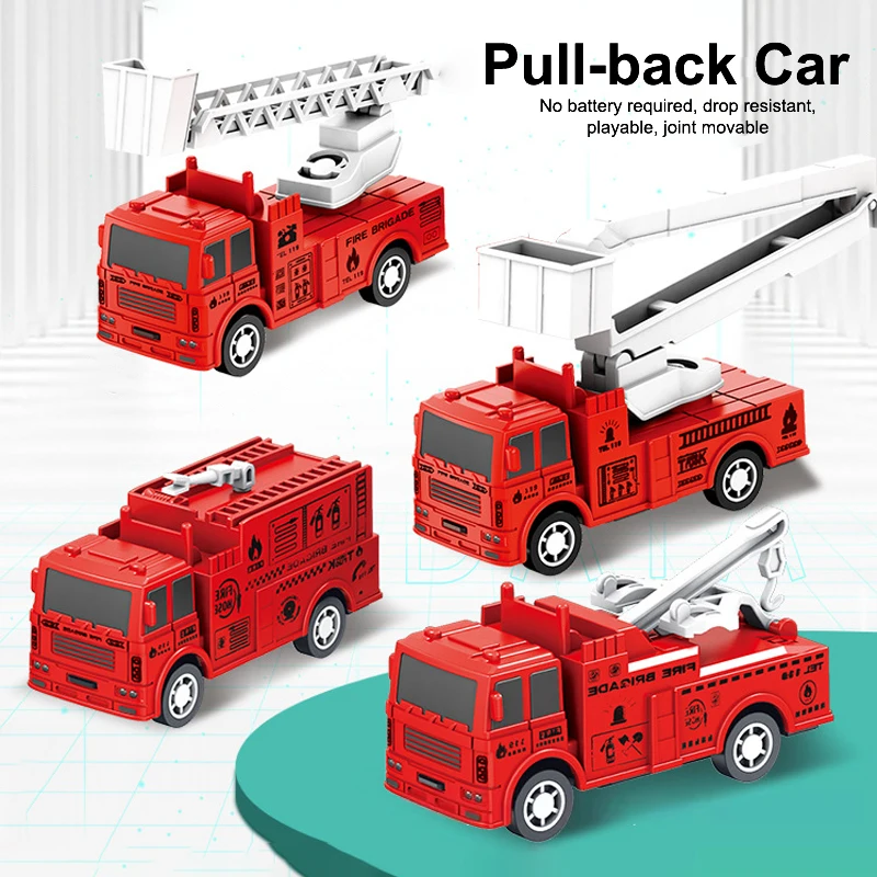 1Pc Random Kids Toy Car Inertia Sanitation Truck Models Pull Back Engineering Vehicle Boys Toys Gifts For Children-New