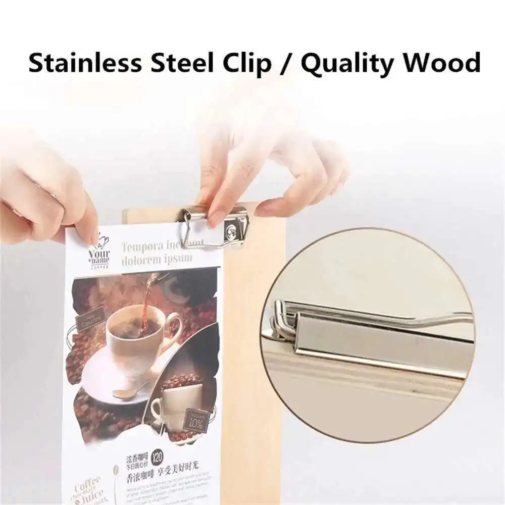 A5 Menu Holder Clipboard Stand Table Wedding Menu Holder Stand Folder Restaurant Menu Book Cover Board